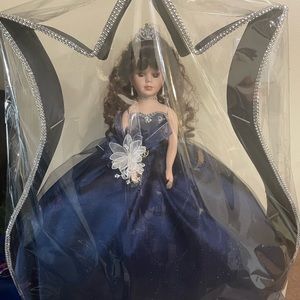 Porcelain curly hair doll